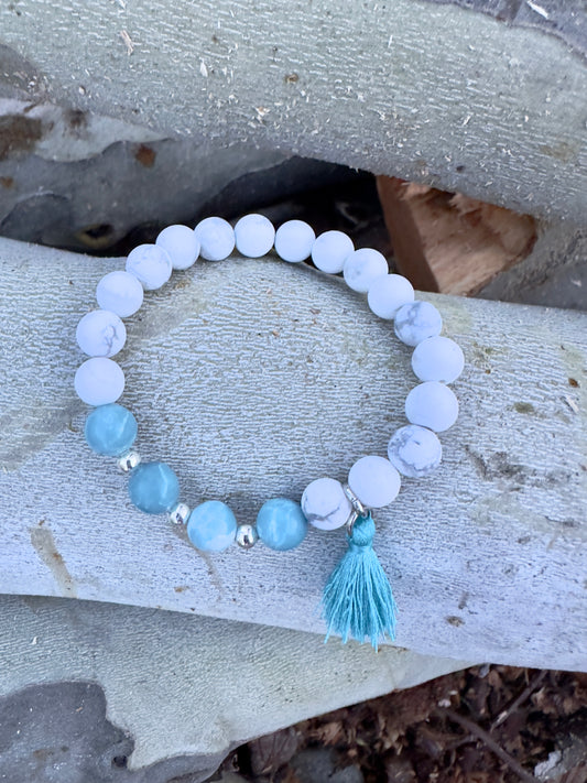 Howlite-Larimar Bracelet