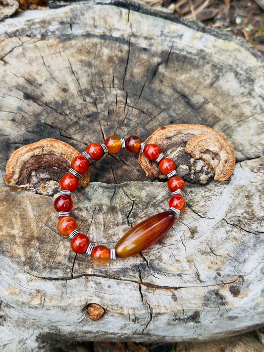 Red Agate Unisex Bracelet
