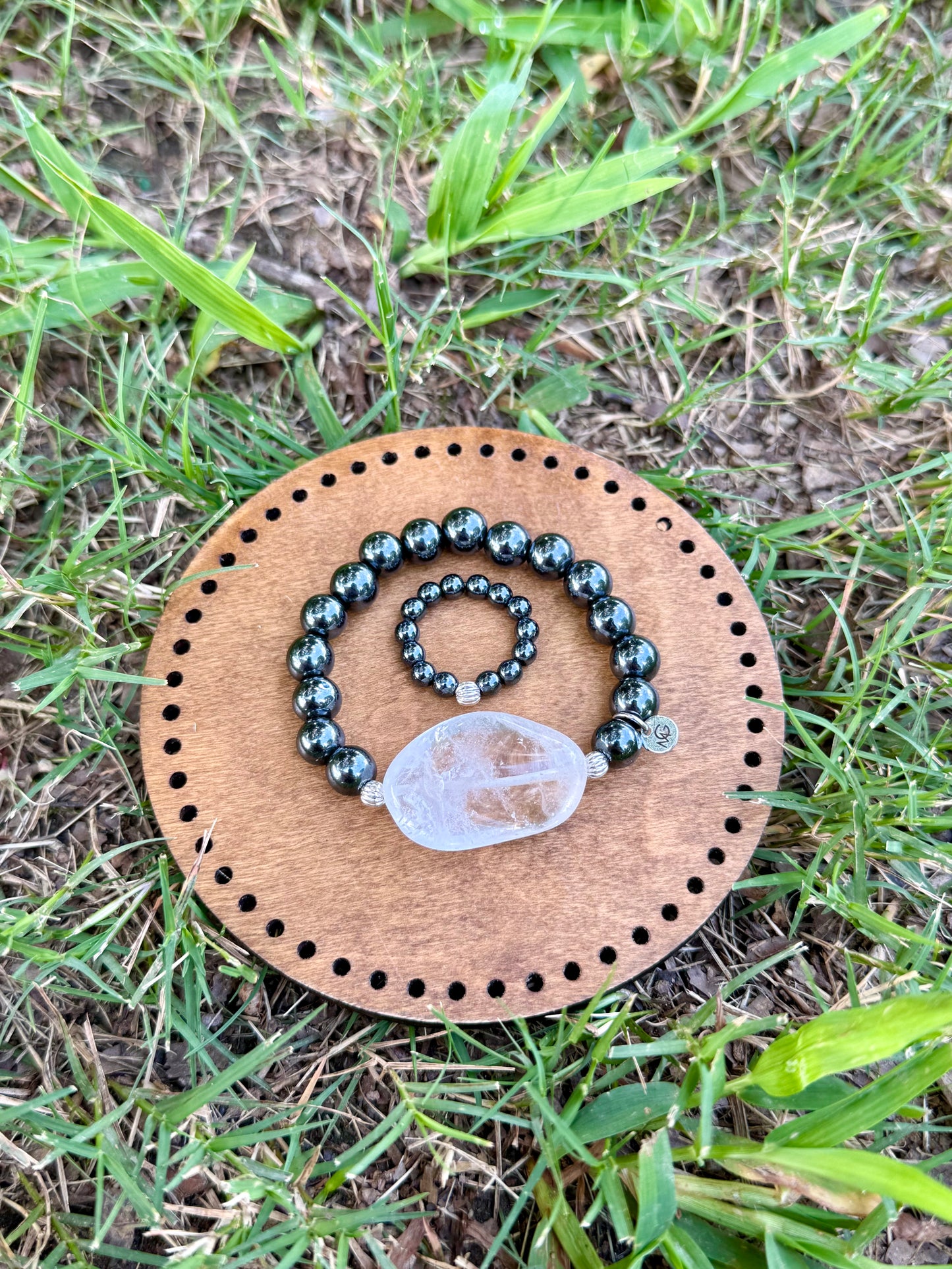 Hematite - White Quartz Bracelet