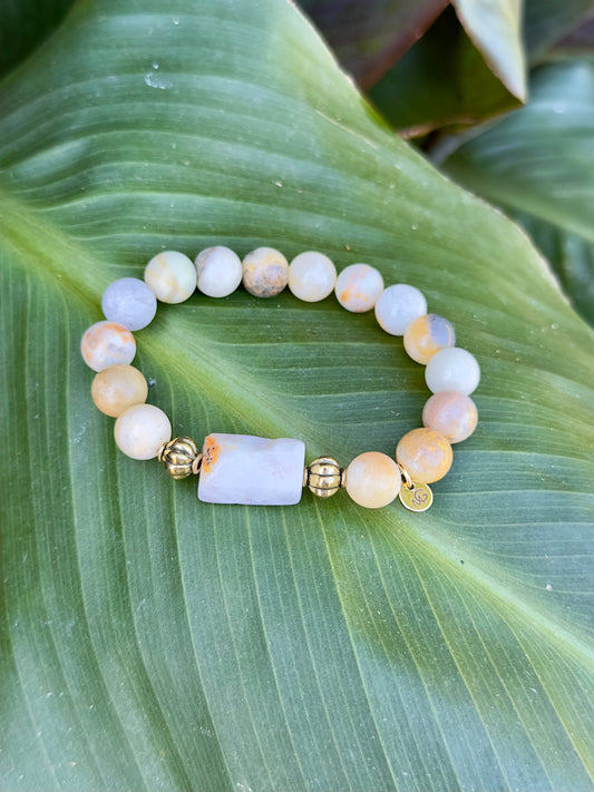 Amazonite - Moonstone Bracelet