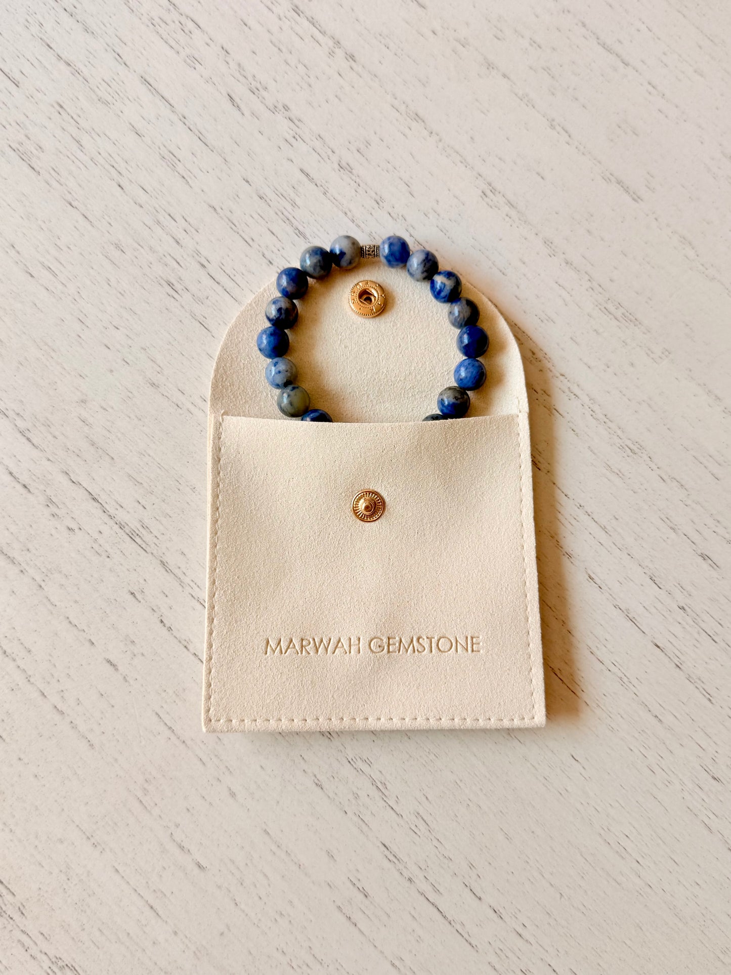 Blue Sodalite Kids Bracelet with Silver 925 Spacers