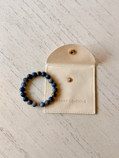 Blue Sodalite Kids Bracelet with Silver 925 Spacers