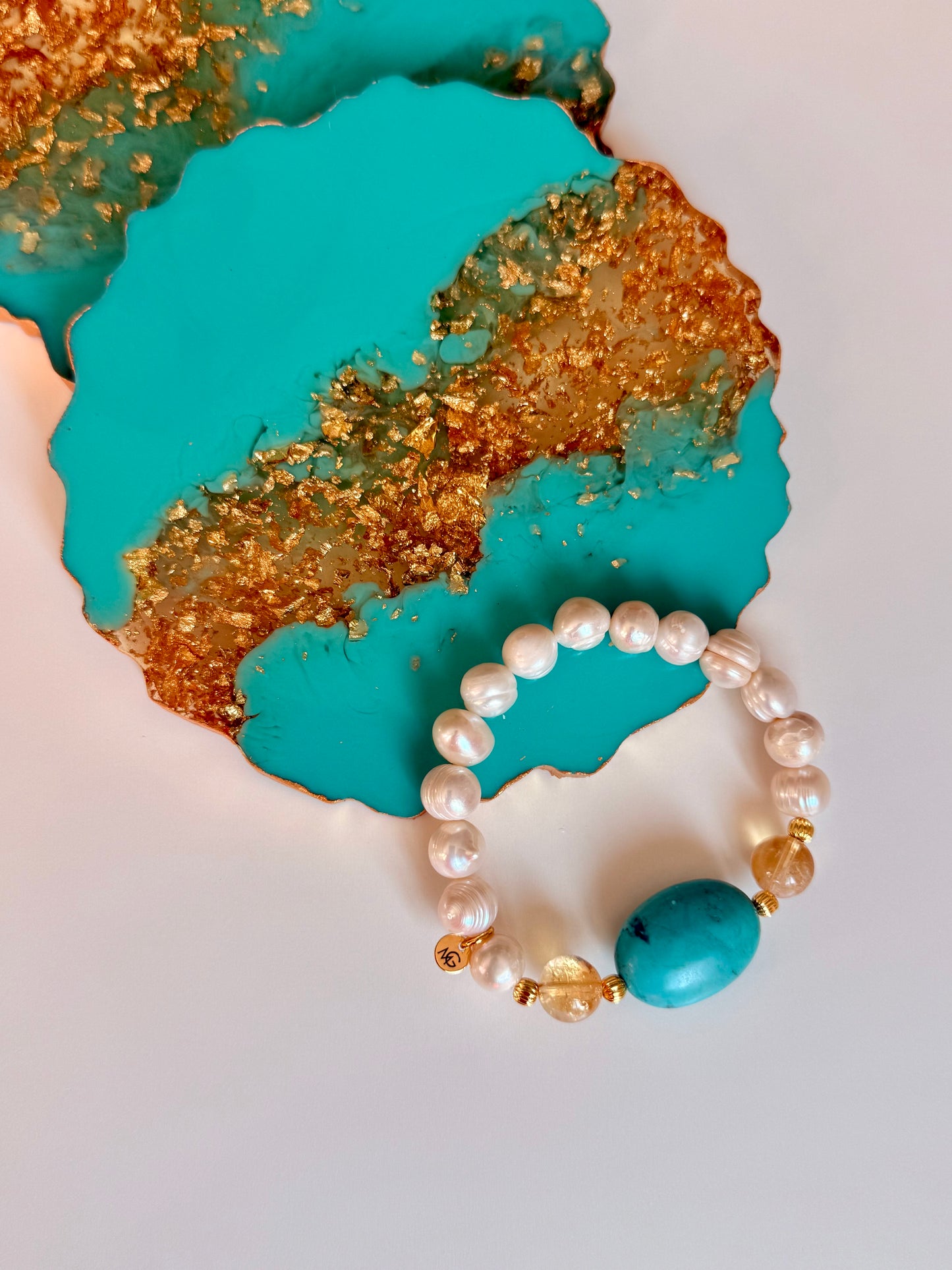 Freshwater Pearls - Citrine - Turquoise
