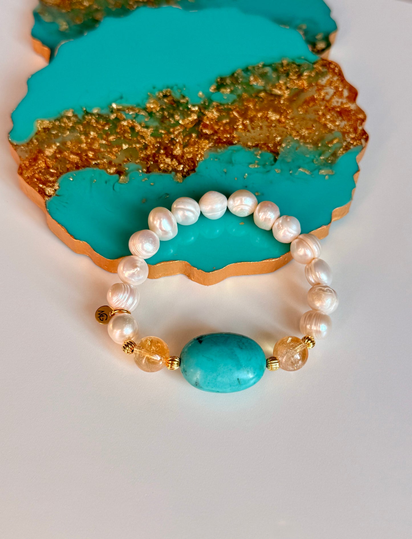 Freshwater Pearls - Citrine - Turquoise