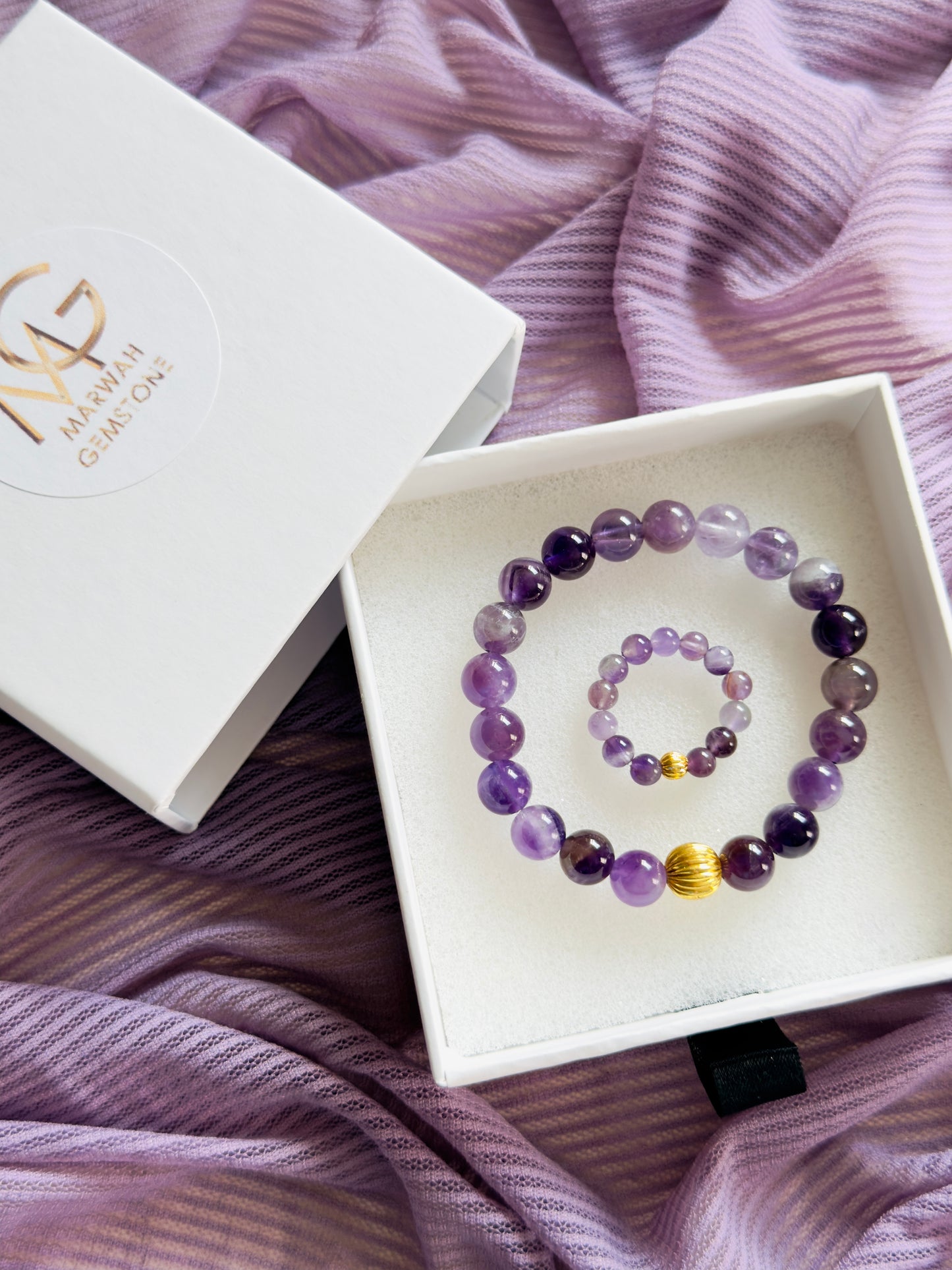 Amethyst Set Bracelet and Ring