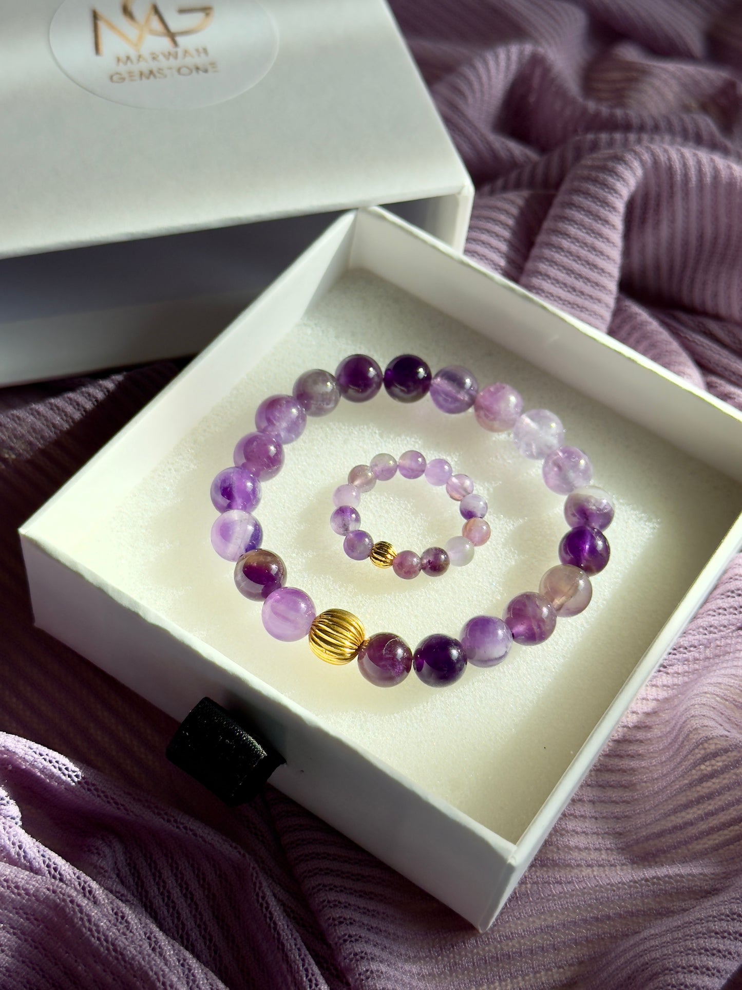 Amethyst Set Bracelet and Ring