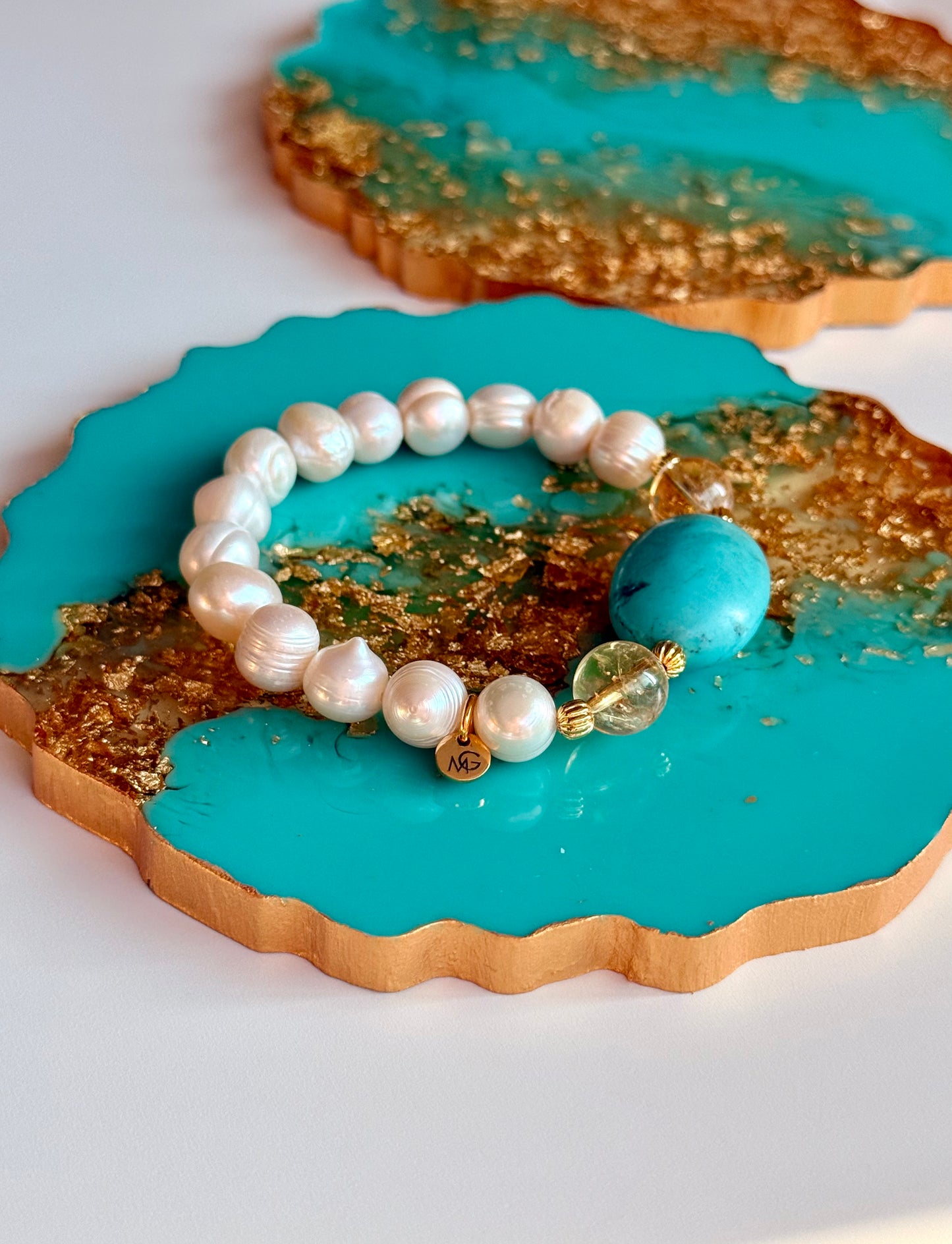 Freshwater Pearls - Citrine - Turquoise