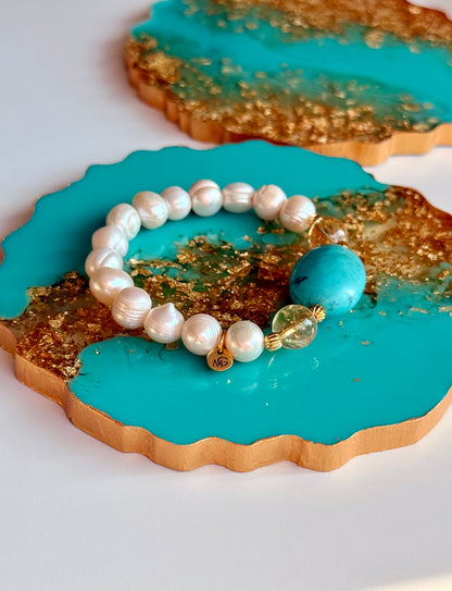 Freshwater Pearls - Citrine - Turquoise