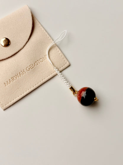Colored Agate and Obsidian Phone Charms
