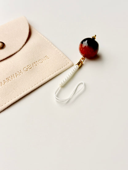 Colored Agate and Obsidian Phone Charms