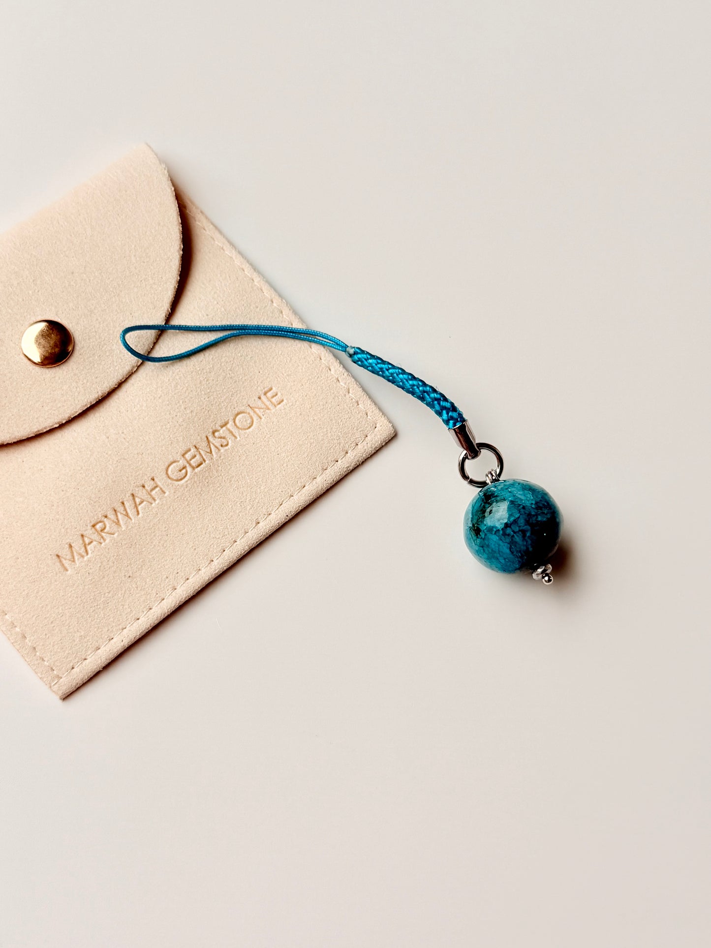 Colored Agate and Obsidian Phone Charms