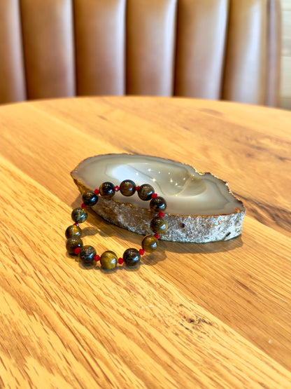 Tiger Eye Bracelet with Swarovski Spacers