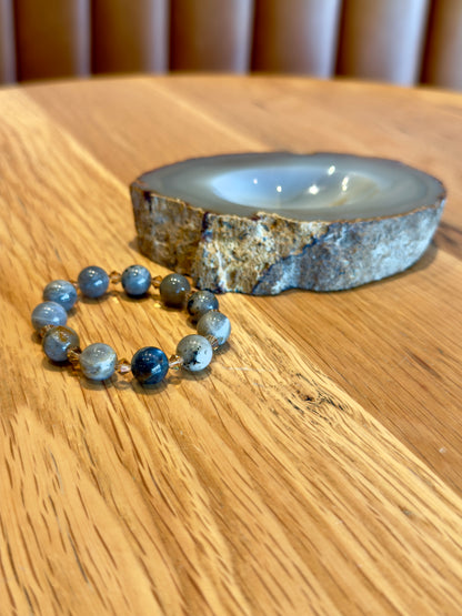 Labradorite Bracelet with Swarovski Spacers