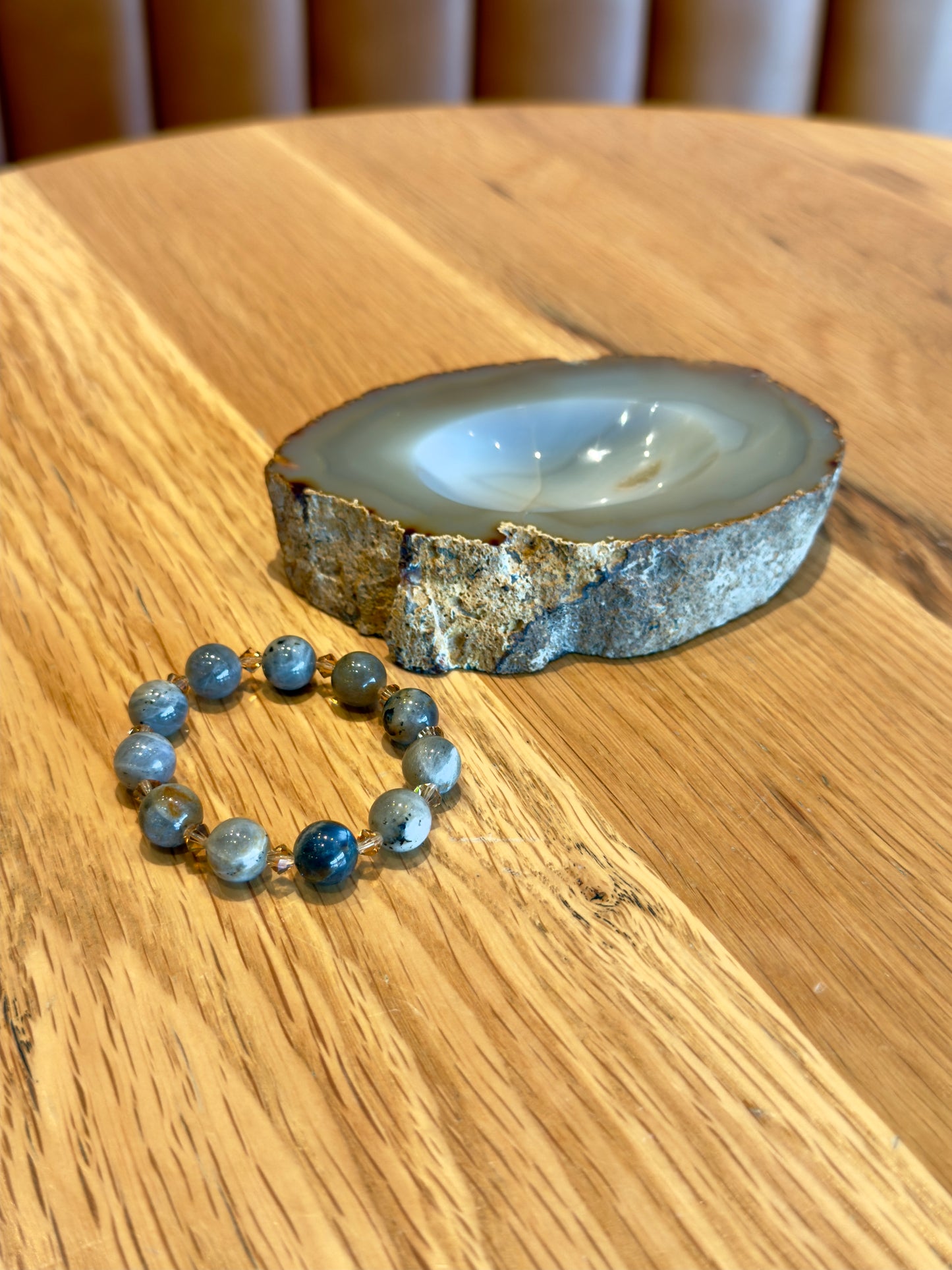 Labradorite Bracelet with Swarovski Spacers