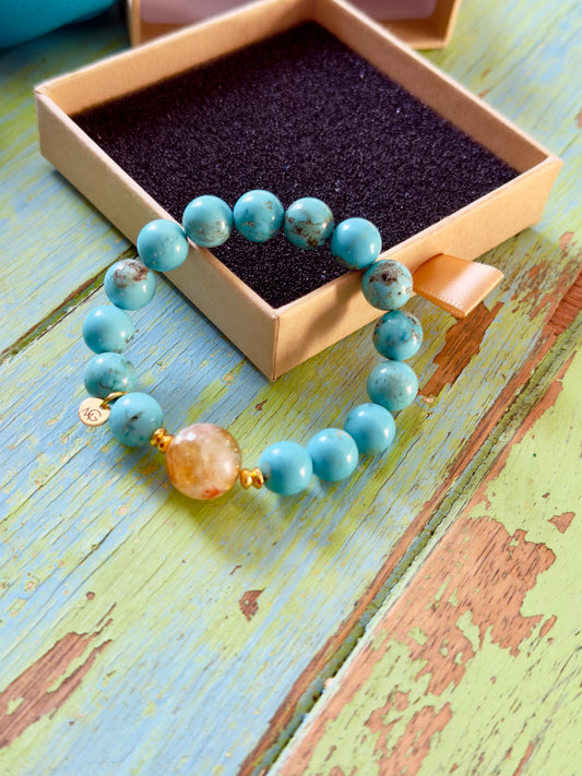Citrine - Turquoise Bracelet
