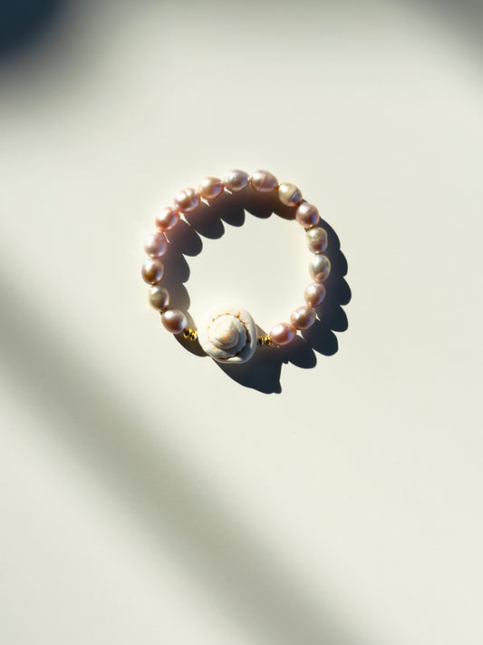 Natural Purple Pearl - River Shell Bracelet