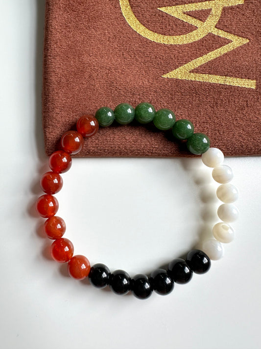 Palestinian Flag Bracelet 6mm Bead Size