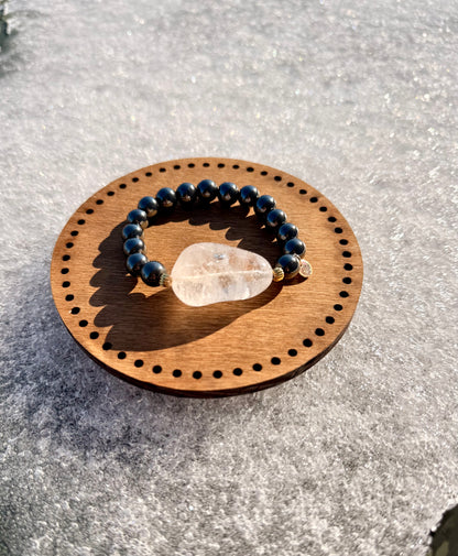Hematite - White Quartz Bracelet