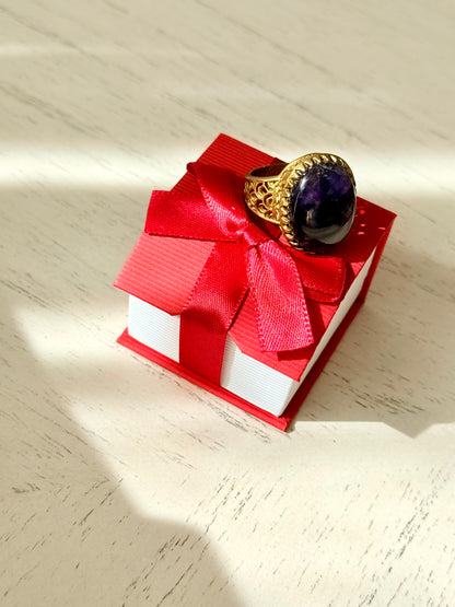 Amethyst Brass Ring