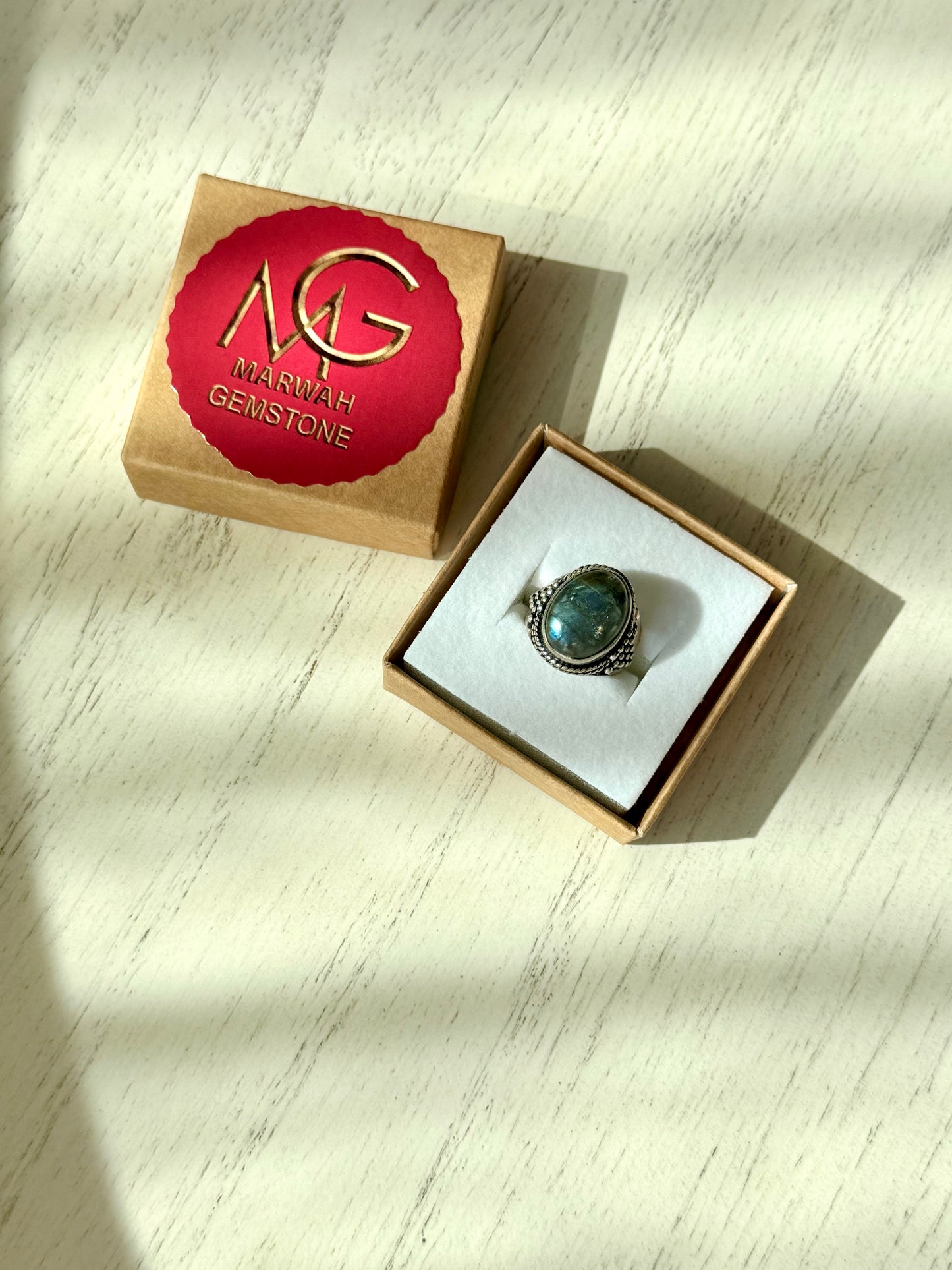 Labradorite Metal Ring