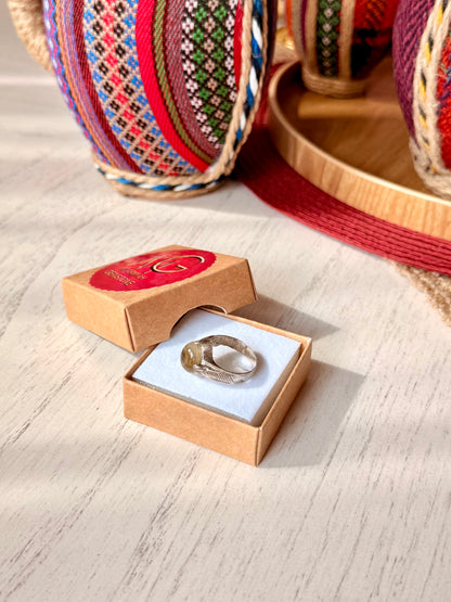 Agate Metal Ring