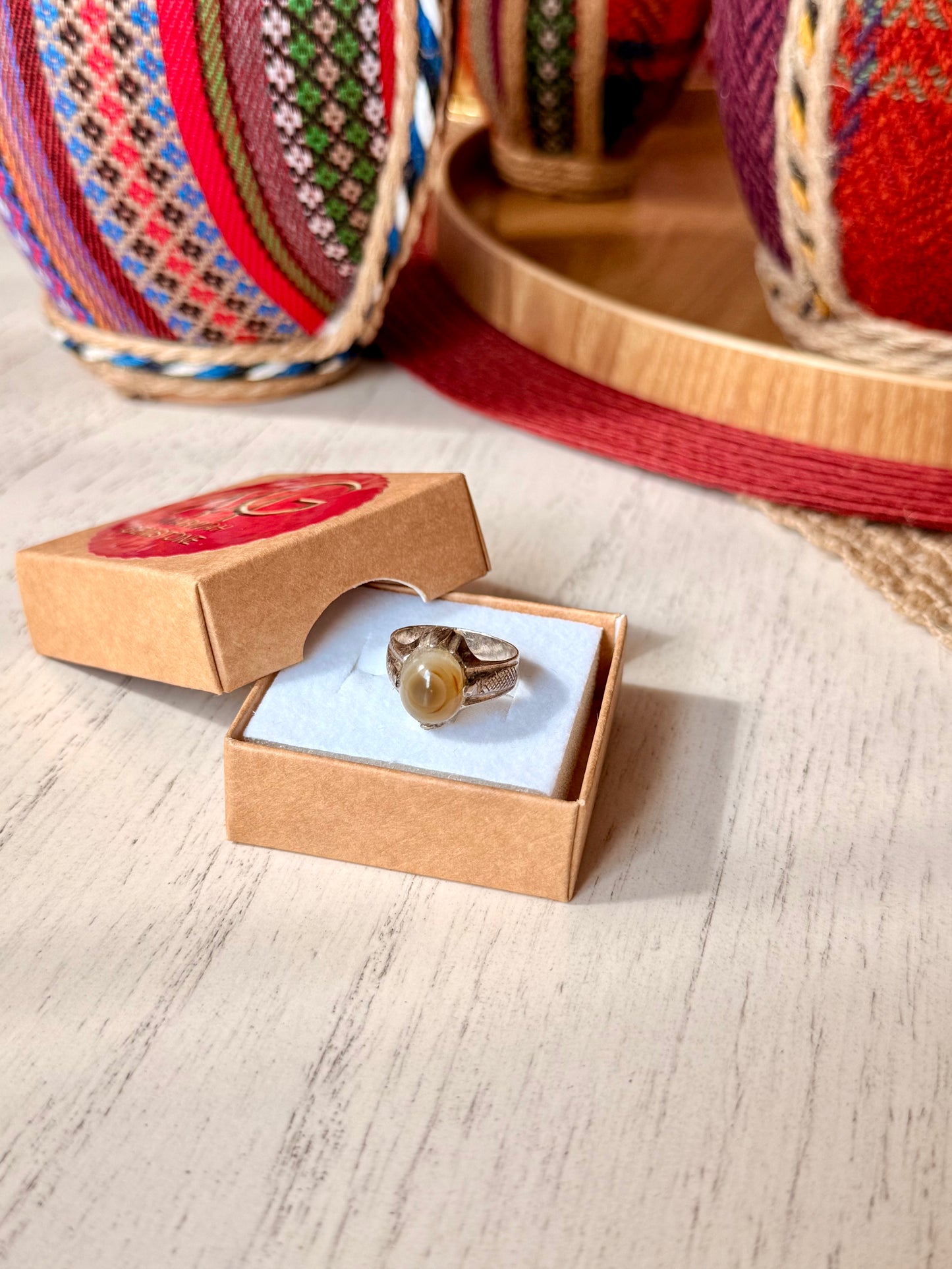 Agate Metal Ring
