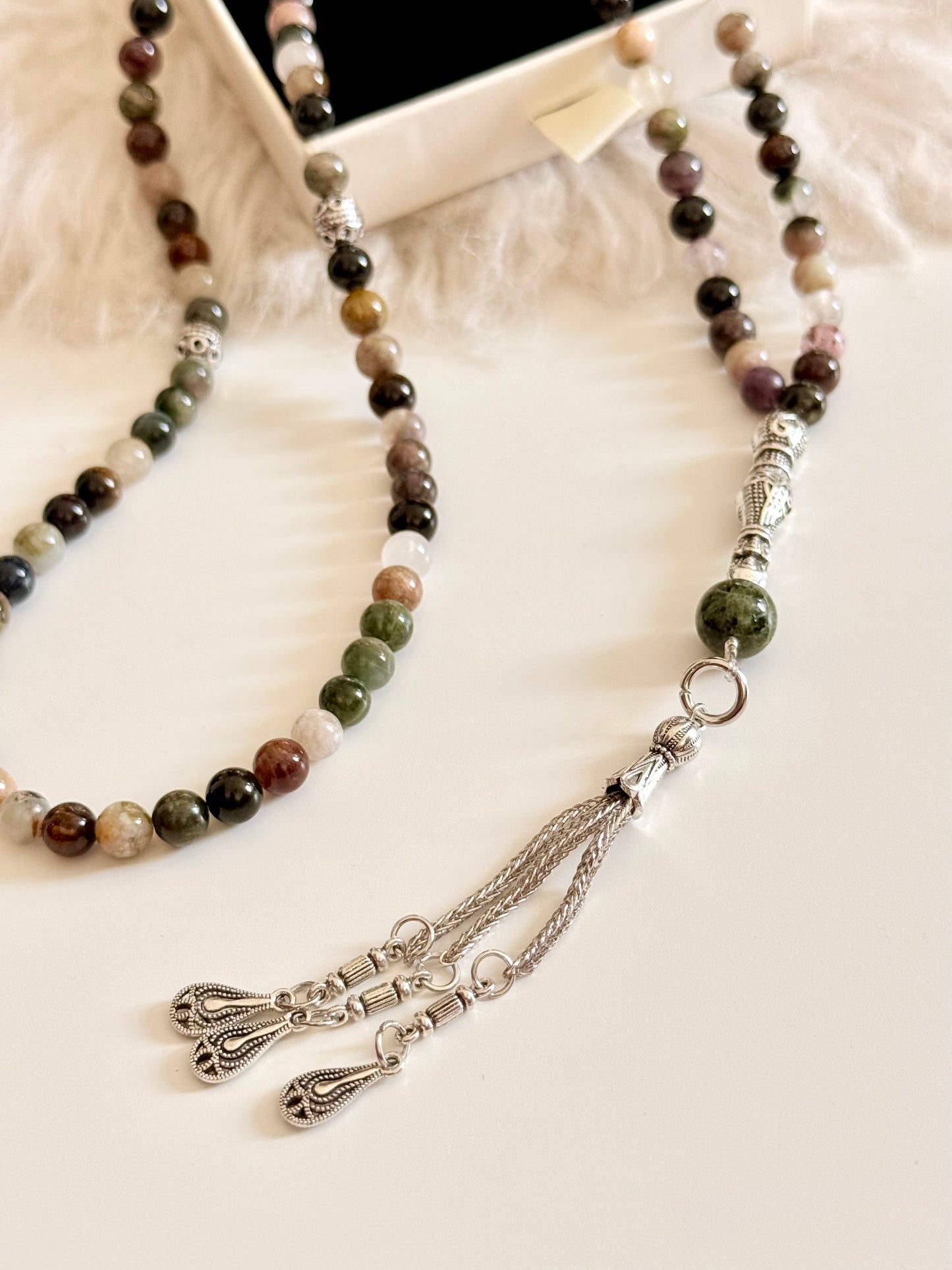 101-Bead Colored Tourmaline Misbaha