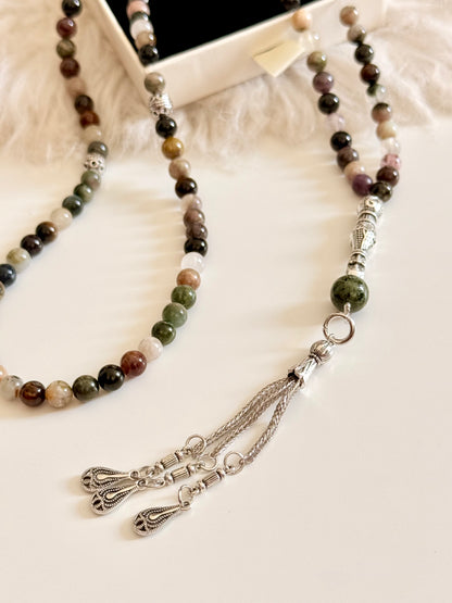 101-Bead Colored Tourmaline Misbaha