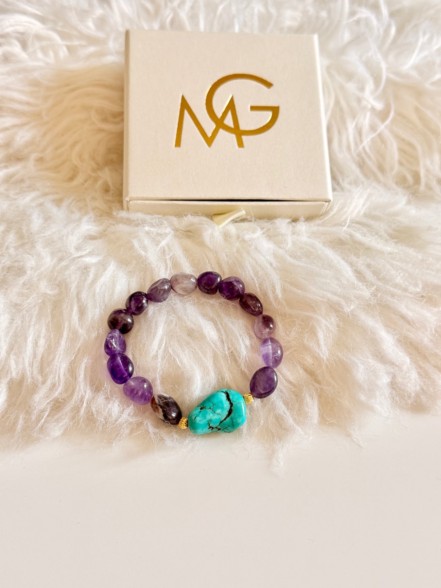 Amethyst - Turquoise Bracelet