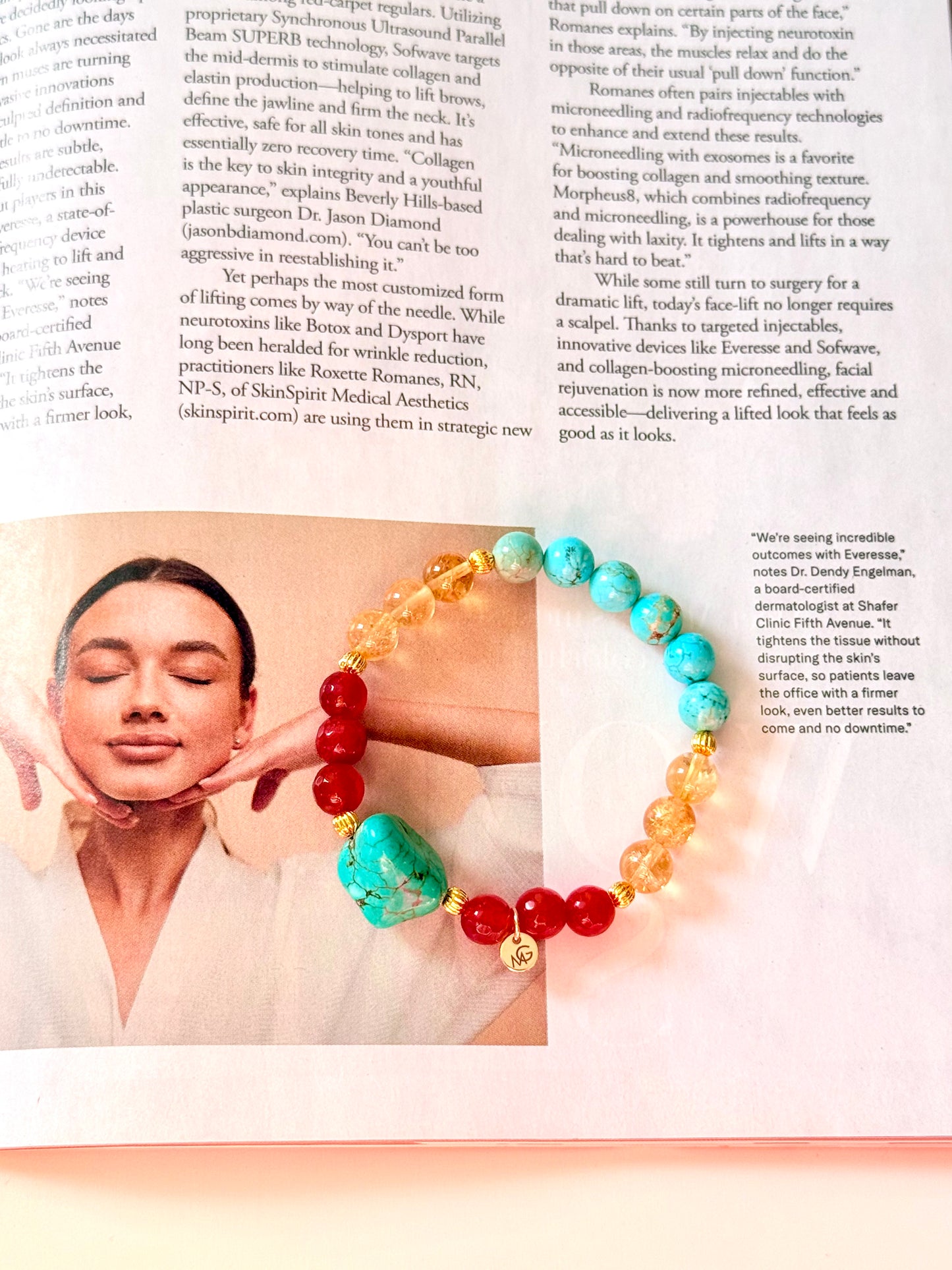 Turquoise - Carnelian - High Quality Citrine Bracelet