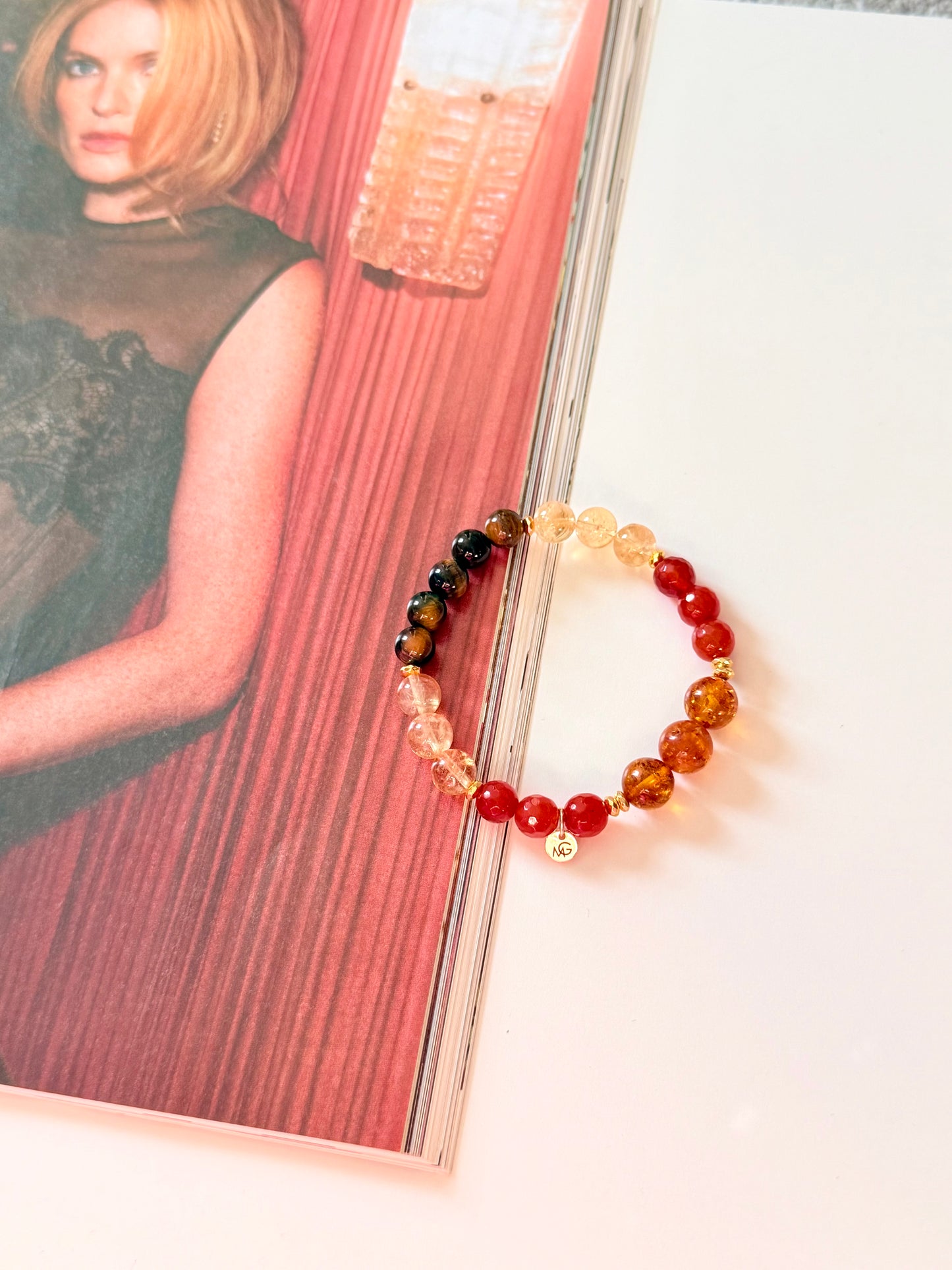 Carnelian - Amber - Citrine - Tiger Eye Bracelet
