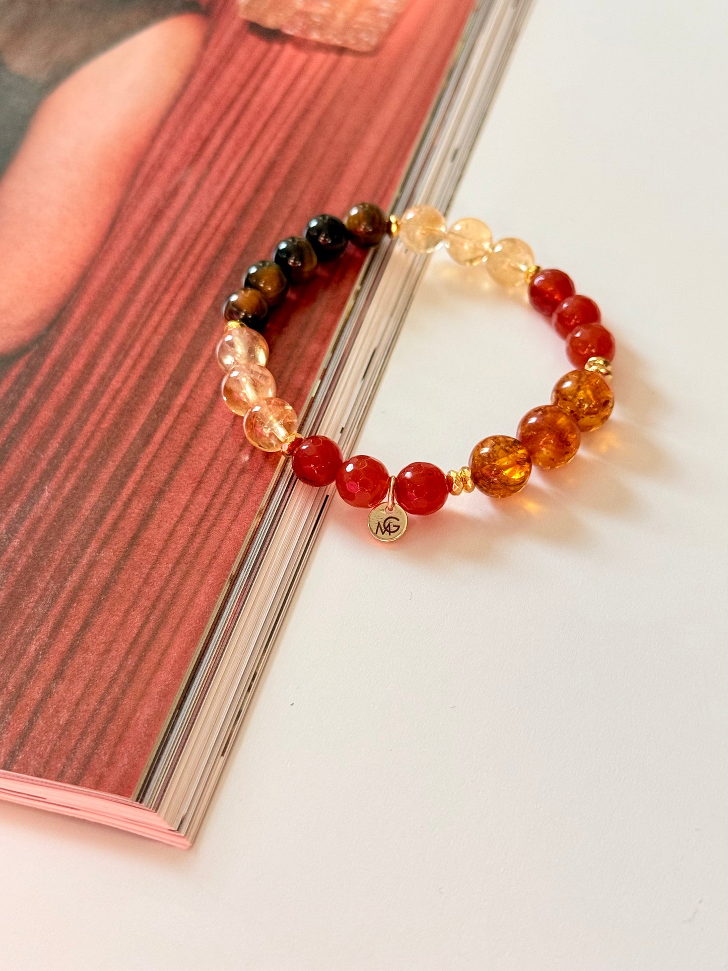 Carnelian - Amber - Citrine - Tiger Eye Bracelet