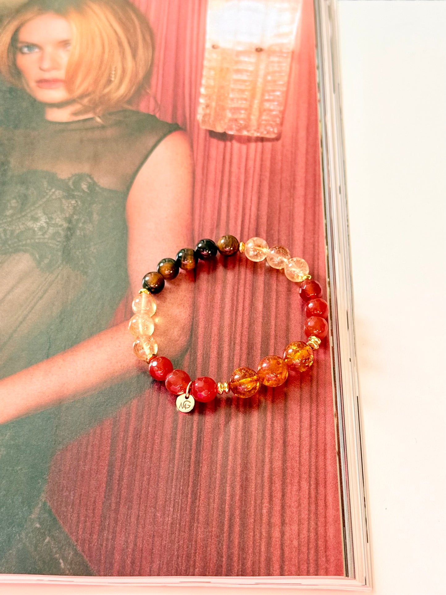 Carnelian - Amber - Citrine - Tiger Eye Bracelet