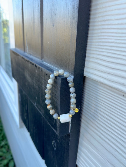 Labradorite-Raw Moonstone Bracelet