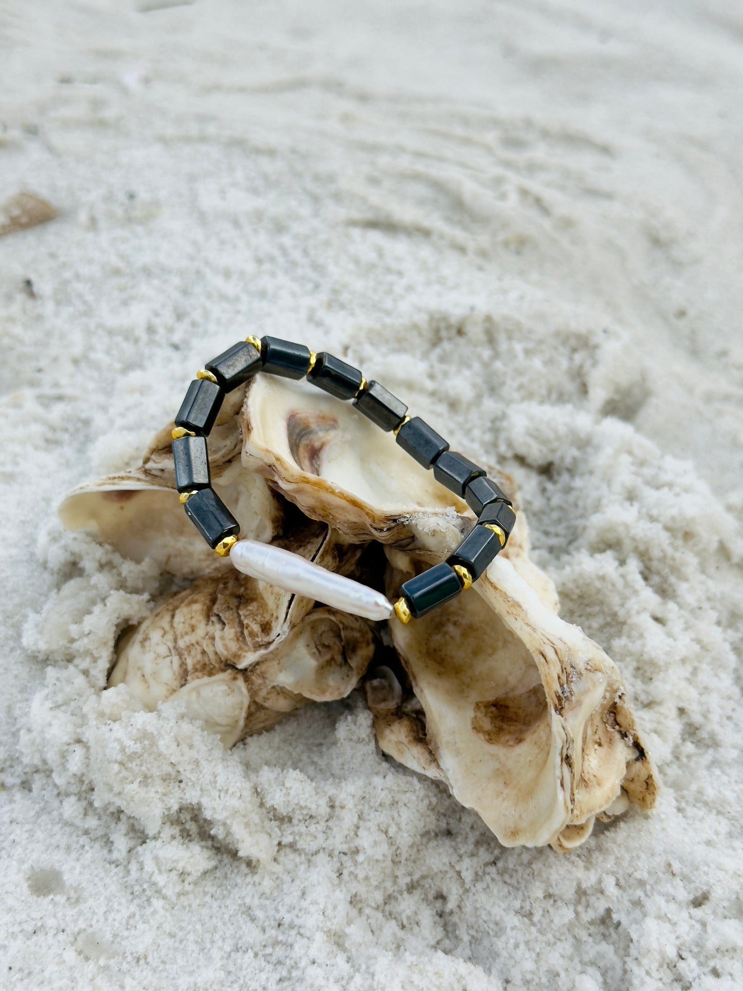 Magnetic Hematite - Natural Freshwater Pearl