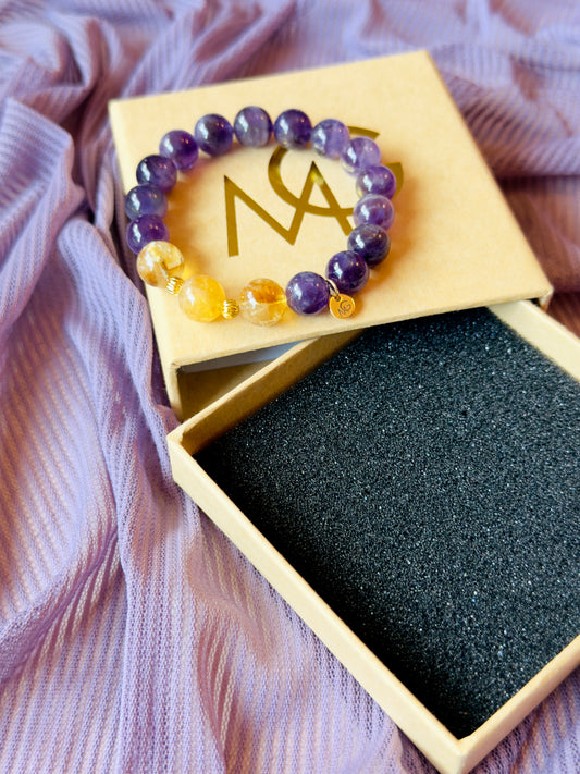 Amethyst - Citrine Bracelet