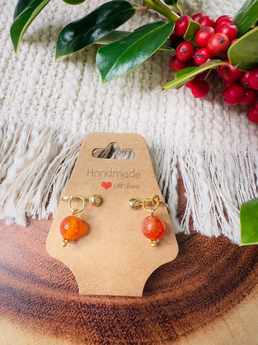 Red Agate Earrings