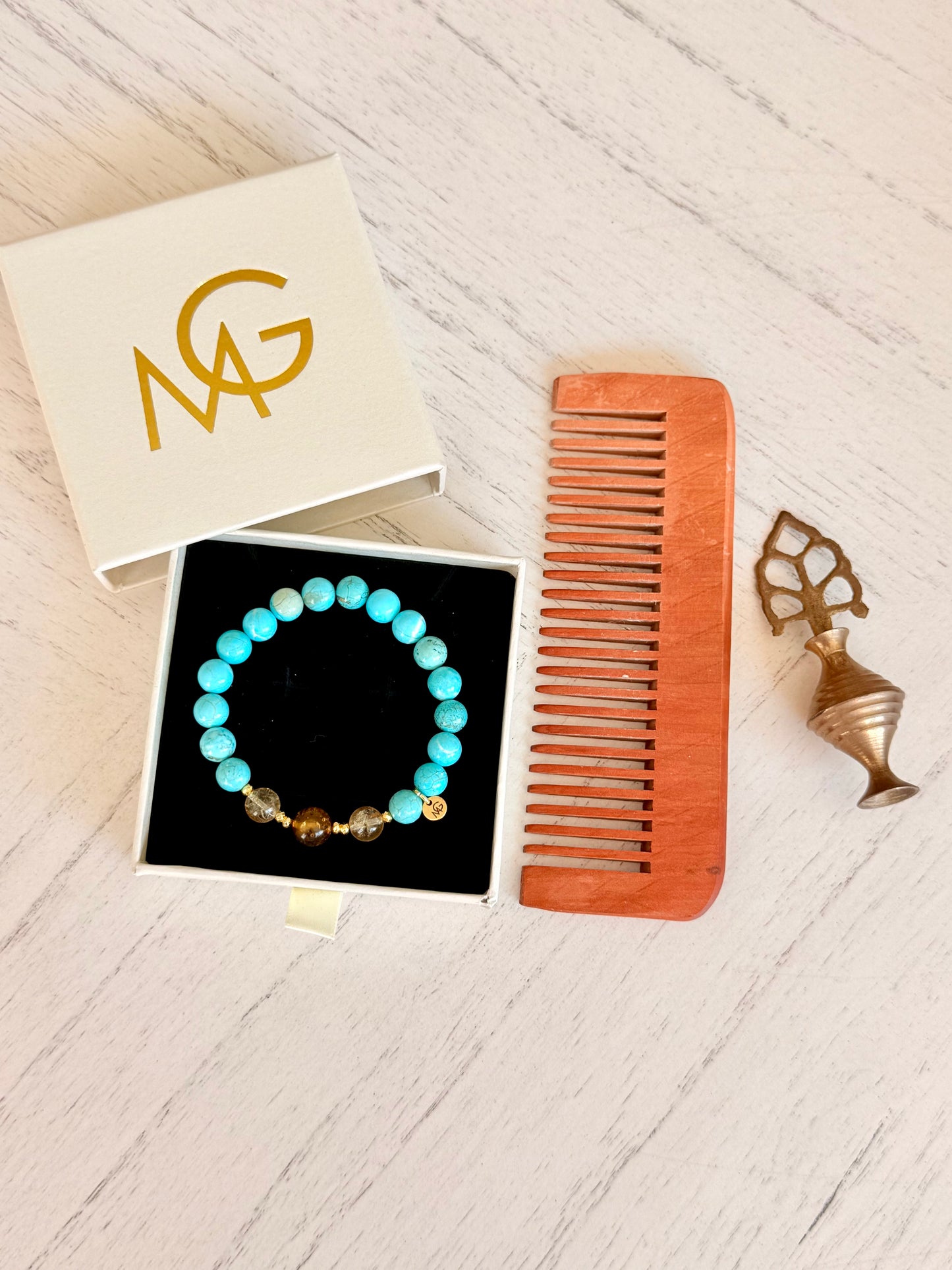 Turquoise - Citrine - Amber Bracelet