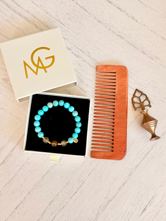 Turquoise - Citrine - Amber Bracelet