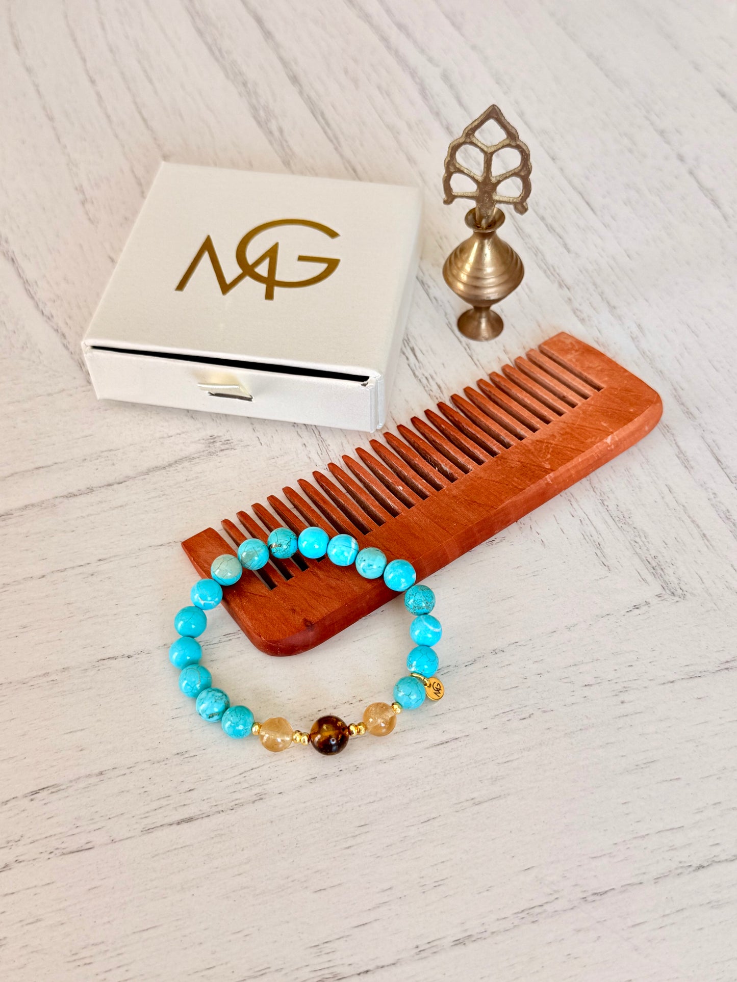 Turquoise - Citrine - Amber Bracelet