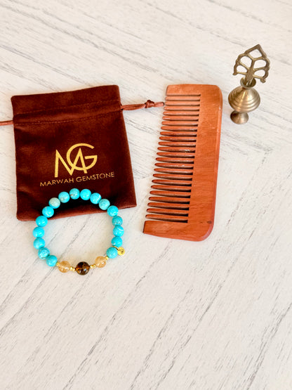 Turquoise - Citrine - Amber Bracelet