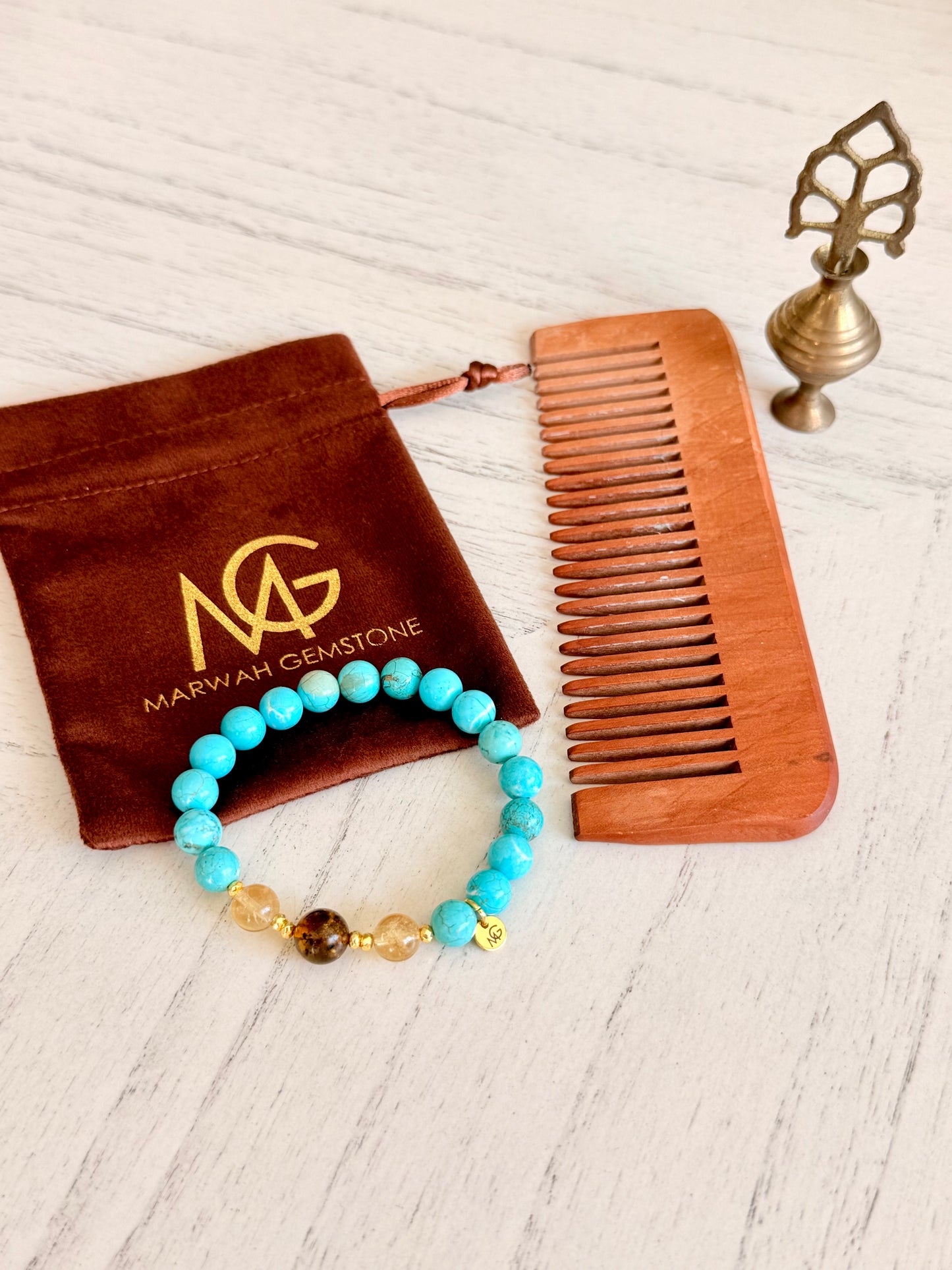 Turquoise - Citrine - Amber Bracelet