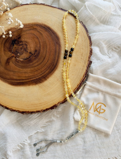 99-Bead Citrine - Tiger Eye Misbaha