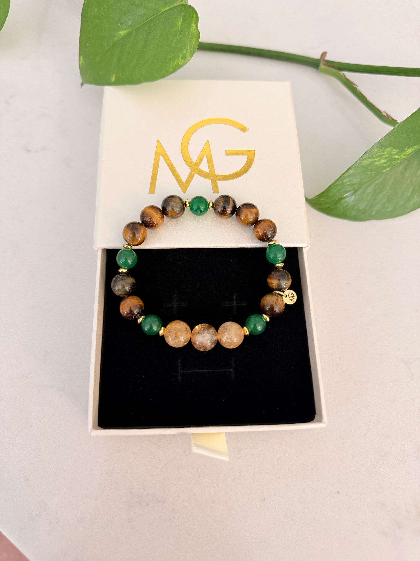 Tiger Eye - Citrine - Aventurine / Jade