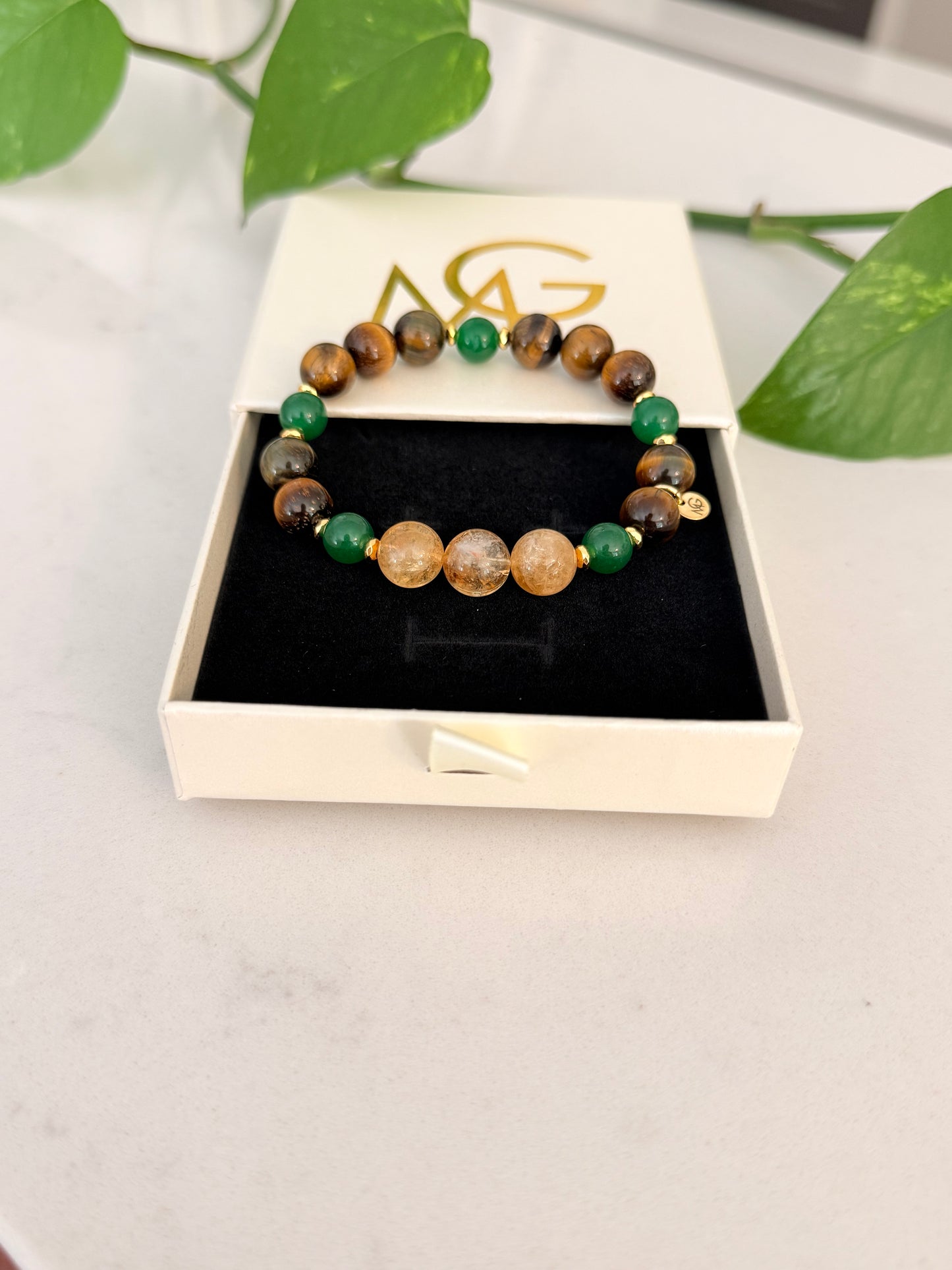 Tiger Eye - Citrine - Aventurine / Jade