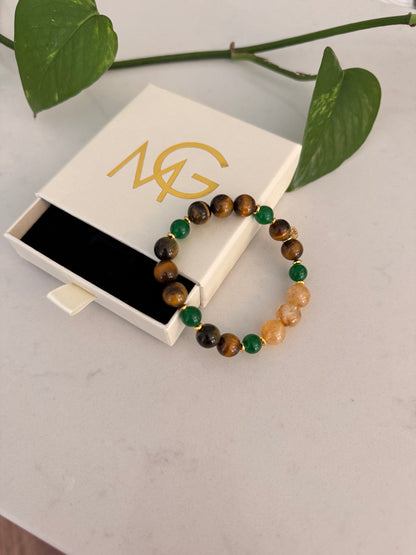 Tiger Eye - Citrine - Aventurine / Jade
