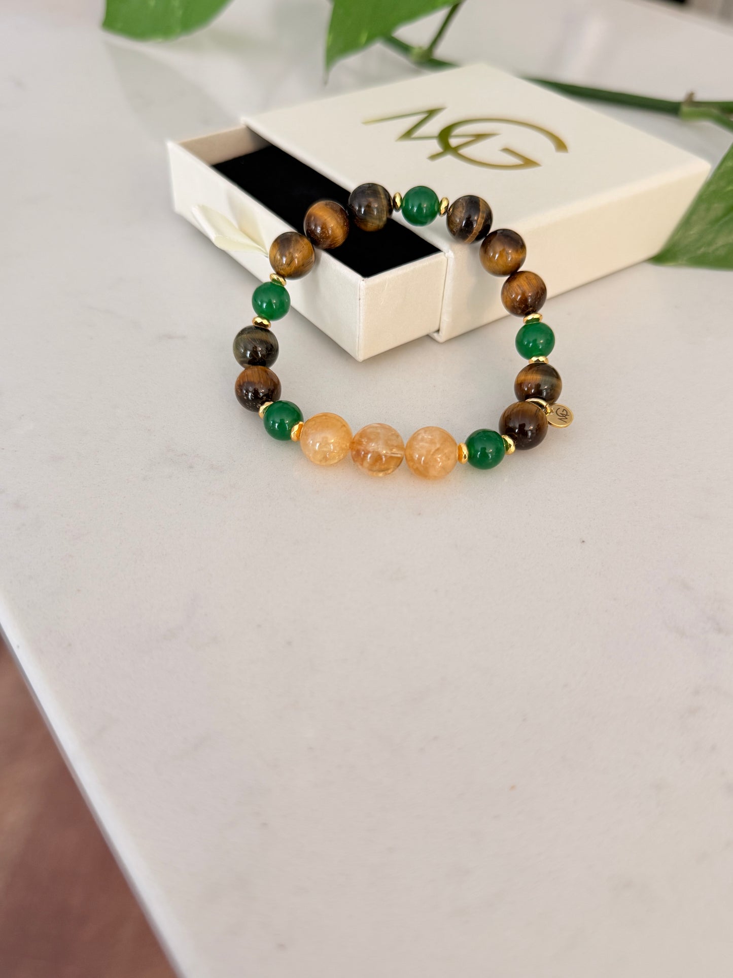 Tiger Eye - Citrine - Aventurine / Jade