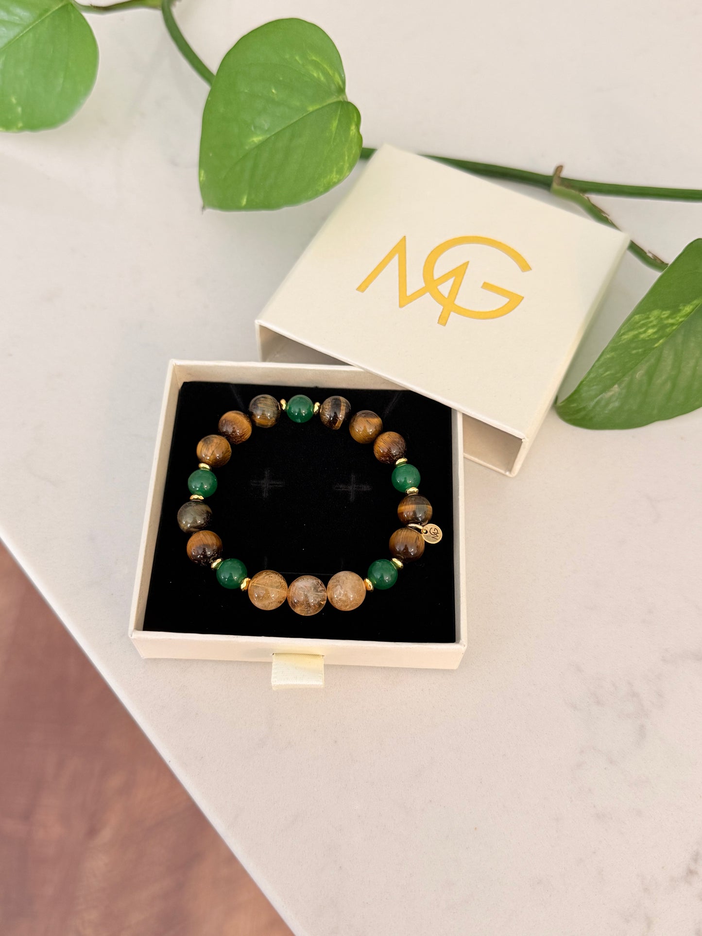 Tiger Eye - Citrine - Aventurine / Jade