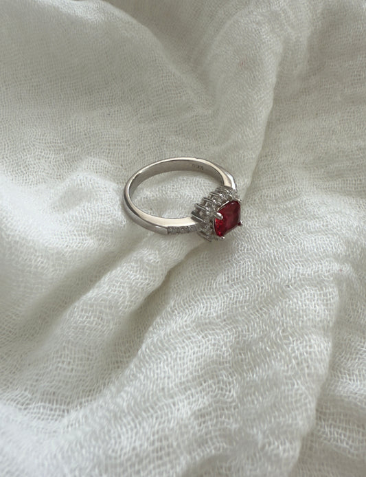 **Sold Out** Woman's Design Crystal Ring Stirling Silver W/ Zircon