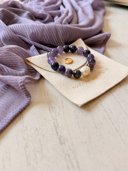 Amethyst - Pearl Kids Bracelet